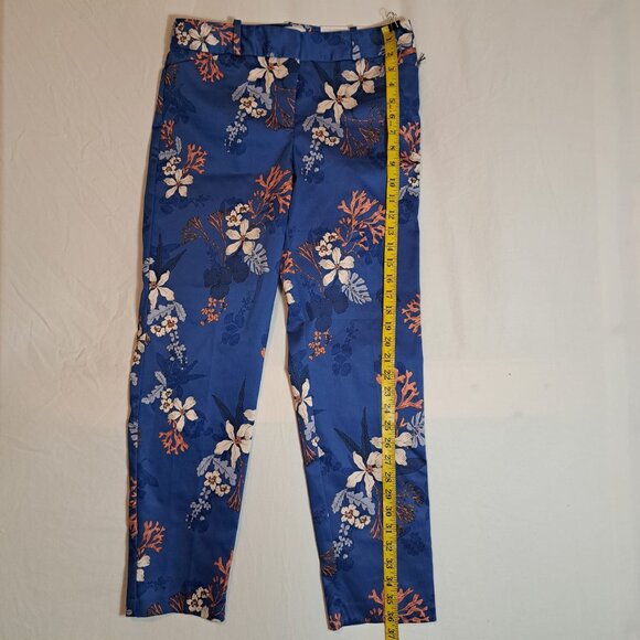NWT Liz Claiborne Emma Ankle Length‎ Pants Mid Rise Floral Size 4 - Picture 9 of 11